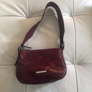 Mila Schon brand, crocodile Leather shoulder purse